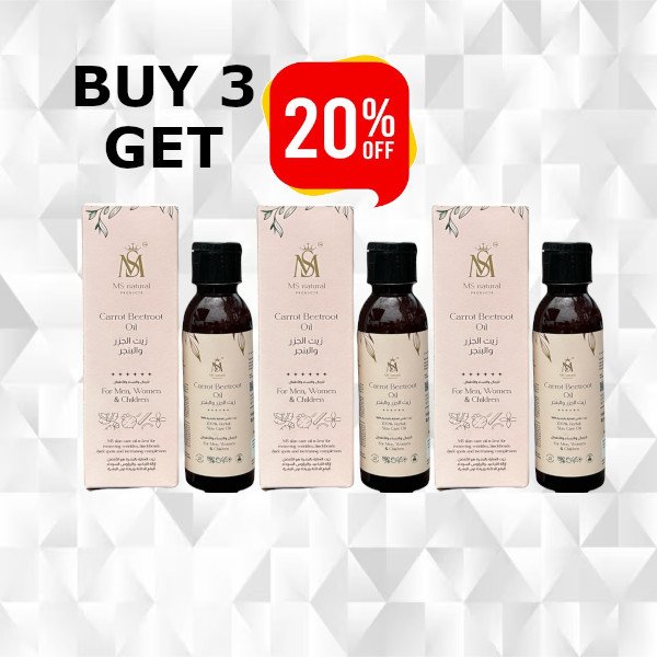 (20% OFF) 3 X MS carrot beetroot oil 150ml